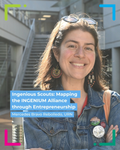 Mercedes Smiling to the camera wearing a jean jacket.